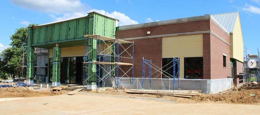 veterinary hospital building under construction