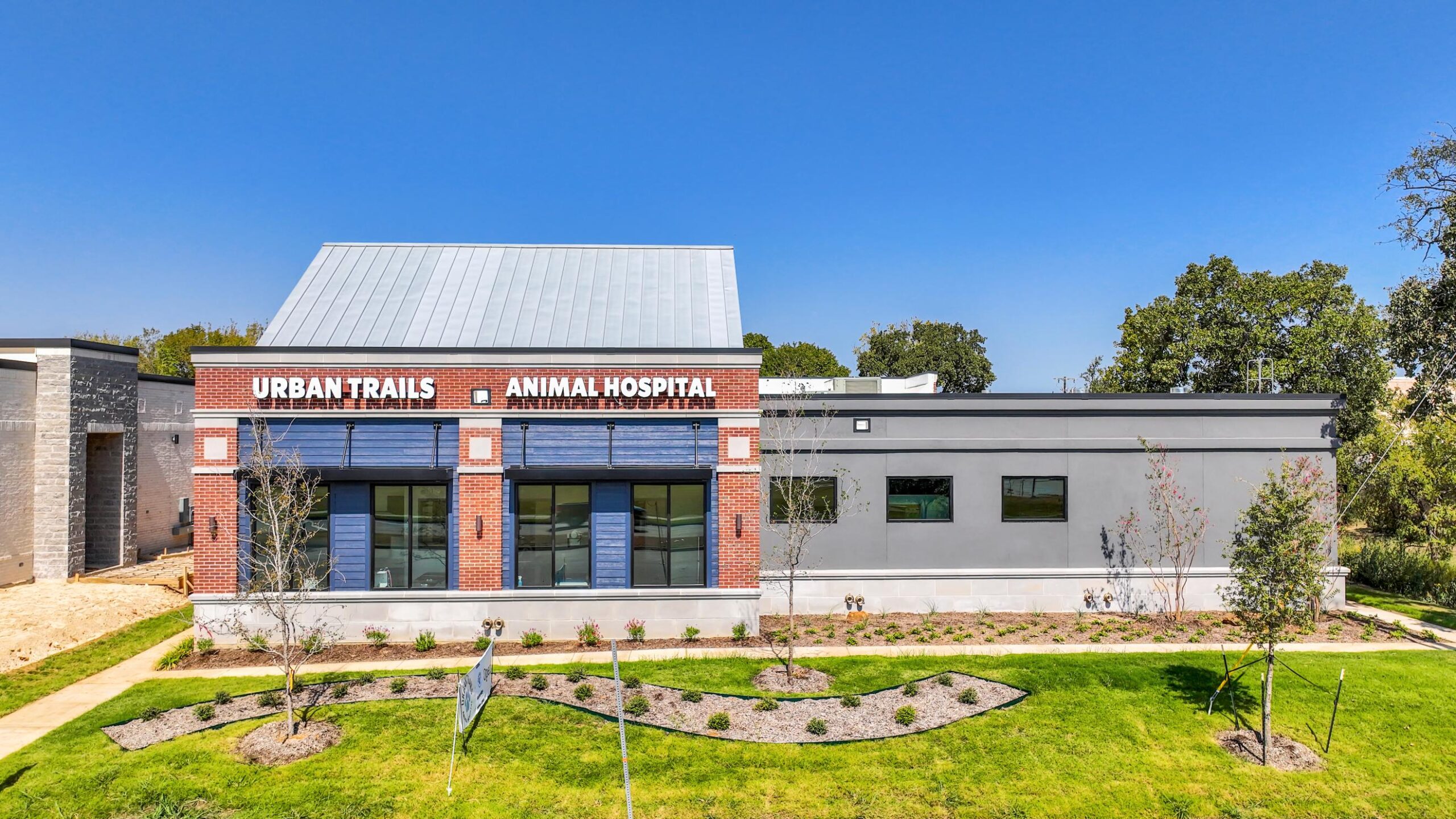 veterinary hospital building under construction