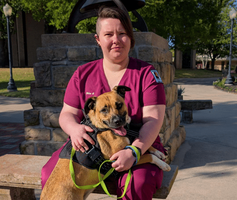 Chloe and her dog Jassey